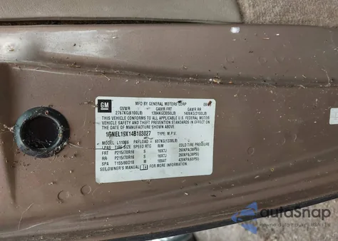 2004 Chevrolet Astro from USA, damaged, VIN 1GNEL19X14B103027